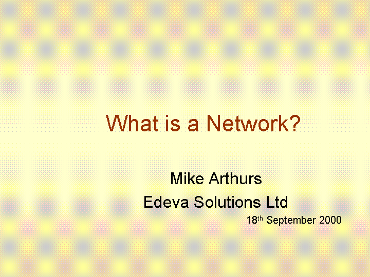 what is a network